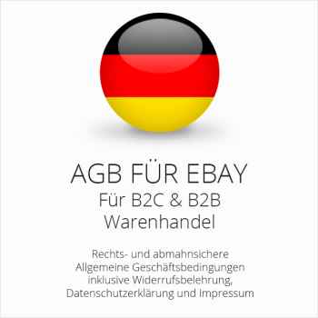 Abmahnsichere AGB für ebay B2C & B2B