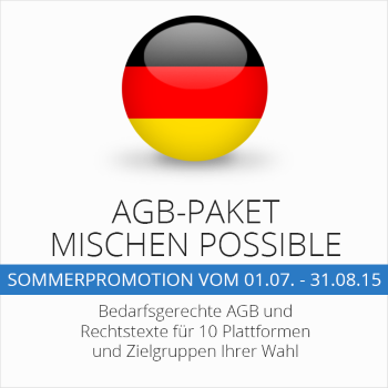 Das AGB-Paket Mischen Possible mit 10 abmahnsicheren AGB Ihrer Wahl