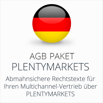 Das AGB Paket Plentymarkets mit abmahnsicheren Rechtstexten für Multichannel-Vertrieb über Plentymarkets