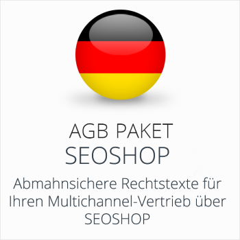 Das AGB Paket SEOshop mit abmahnsicheren Rechtstexten für Multichannel-Vertrieb über SEOshop