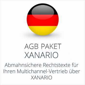 Das AGB Paket Xanario mit abmahnsicheren Rechtstexten für Multichannel-Vertrieb über Xanario