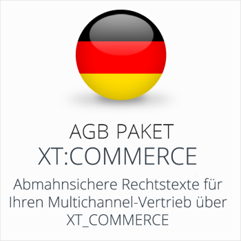 Das AGB Paket xtCommerce mit abmahnsicheren Rechtstexten für Multichannel-Vertrieb über xtCommerce
